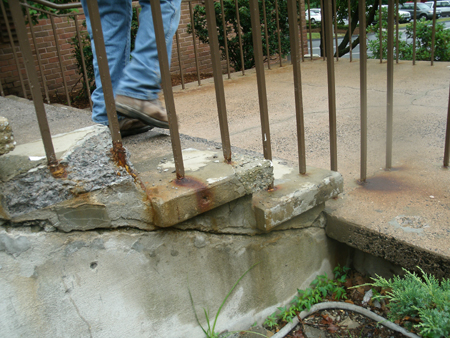 Call us to fix crumbling steps like these